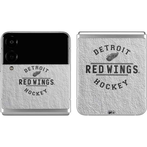 NHL Detroit Red Wings Black Text Galaxy Z Flip4 5G Skin